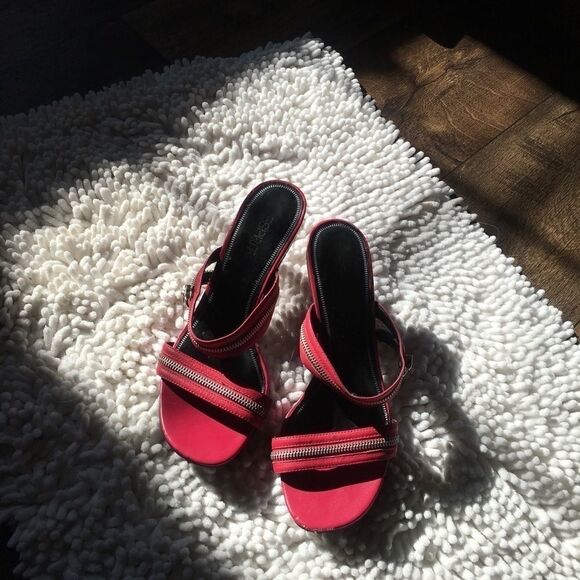 Esprit heels size 8 pink side zipper tall heel - Picture 5 of 9